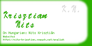 krisztian nits business card