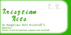 krisztian nits business card